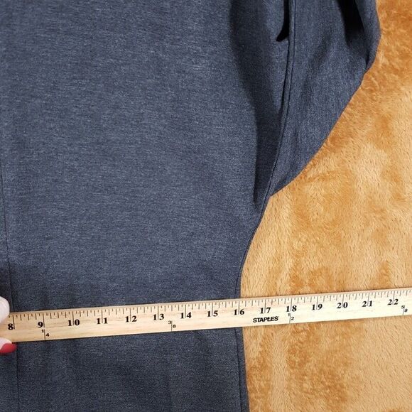 COS Dress Womens Size 42 Gray Midi Sheath Ponte Stretch Dolman Sleeve US 12 - Picture 7 of 9